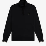 Fred Perry Half Zip Sweatshirt - Black