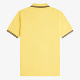 Fred Perry Twin Tipped Polo Shirt - Lemon Barley/Tennis Blue
