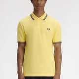 Fred Perry Twin Tipped Polo Shirt - Lemon Barley/Tennis Blue