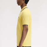 Fred Perry Twin Tipped Polo Shirt - Lemon Barley/Tennis Blue