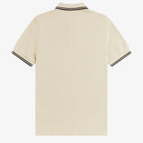 Fred Perry Twin Tipped Polo Shirt - Oatmeal/Black