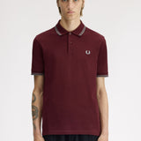 Fred Perry Twin Tipped Polo Shirt - Bordeaux/Stockport Blue