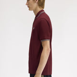 Fred Perry Twin Tipped Polo Shirt - Bordeaux/Stockport Blue