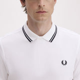 Fred Perry Twin Tipped Polo Shirt - White/Black