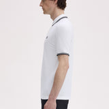 Fred Perry Twin Tipped Polo Shirt - White/Black