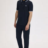 Fred Perry Twin Tipped Polo Shirt - Navy/Snow White