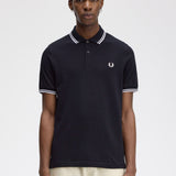Fred Perry Twin Tipped Polo Shirt - Navy/Snow White