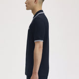 Fred Perry Twin Tipped Polo Shirt - Navy/Snow White