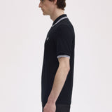 Fred Perry Twin Tipped Polo Shirt - Black/White