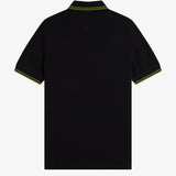 Fred Perry Twin Tipped Polo Shirt - Black/Apple