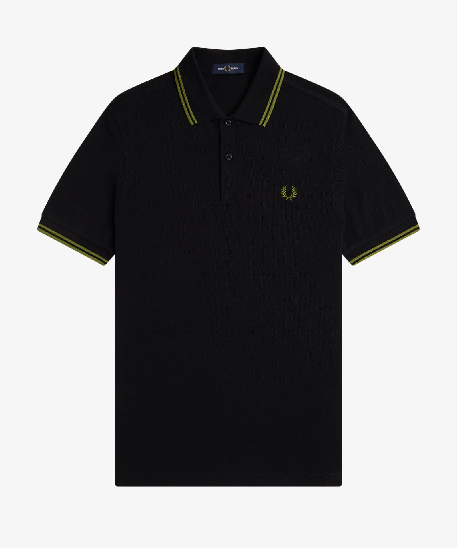 Fred Perry Twin Tipped Polo Shirt - Black/Apple