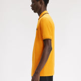 Fred Perry Twin Tipped Polo Shirt - Gold/Intense Brown