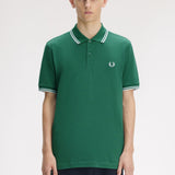 Fred Perry Twin Tipped Polo Shirt - Sport Green/Light Ice