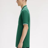 Fred Perry Twin Tipped Polo Shirt - Sport Green/Light Ice