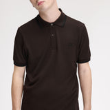 Fred Perry Twin Tipped Polo Shirt - Intense Brown/Black