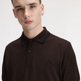 Fred Perry Twin Tipped Polo Shirt - Intense Brown/Black