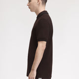 Fred Perry Twin Tipped Polo Shirt - Intense Brown/Black
