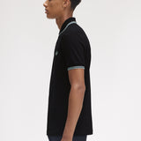 Fred Perry Twin Tipped Polo Shirt - Black/Silverblue