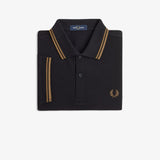Fred Perry Twin Tipped Polo Shirt - Black/Shadedstone