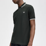 Fred Perry Twin Tipped Polo Shirt - Nightgreen/Snow White