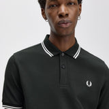 Fred Perry Twin Tipped Polo Shirt - Nightgreen/Snow White