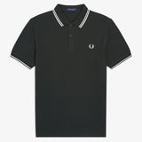 Fred Perry Twin Tipped Polo Shirt - Nightgreen/Snow White