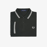 Fred Perry Twin Tipped Polo Shirt - Nightgreen/Snow White