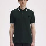 Fred Perry Twin Tipped Polo Shirt - Nightgreen/Snow White