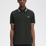 Fred Perry Twin Tipped Polo Shirt - Nightgreen/Snow White