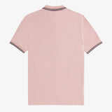 Fred Perry Twin Tipped Polo Shirt - Dusty Rose Pink/Black