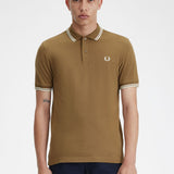 Fred Perry Twin Tipped Polo Shirt - Shadedstone/Snow White