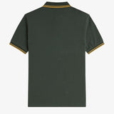 Fred Perry Twin Tipped Polo Shirt - Court Green/Honeycomb