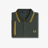 Fred Perry Twin Tipped Polo Shirt - Court Green/Honeycomb