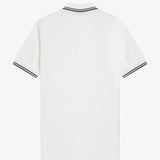 Fred Perry Twin Tipped Polo Shirt - White/Court Green/Navy