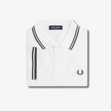 Fred Perry Twin Tipped Polo Shirt - White/Court Green/Navy