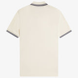 Fred Perry Twin Tipped Polo Shirt - Ecru/Tennis Blue