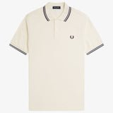 Fred Perry Twin Tipped Polo Shirt - Ecru/Tennis Blue