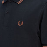 Fred Perry Twin Tipped Polo Shirt - Navy/Cinnamon