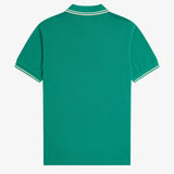 Fred Perry Twin Tipped Polo Shirt - Label Green/Ecru