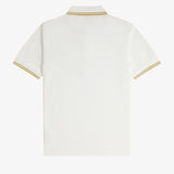 Fred Perry Twin Tipped Polo Shirt - Snow White/Honeycomb