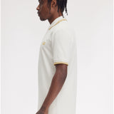 Fred Perry Twin Tipped Polo Shirt - Snow White/Honeycomb