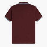 Fred Perry Twin Tipped Polo Shirt - Bordeaux/Ecru/Court Green