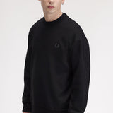 Fred Perry Reflective Crew Neck Sweatshirt - Black