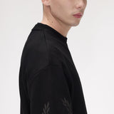 Fred Perry Reflective Crew Neck Sweatshirt - Black