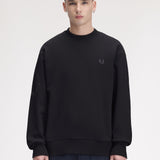 Fred Perry Reflective Crew Neck Sweatshirt - Black