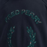 Fred Perry Tartan Applique Sweatshirt - Navy