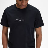 Fred Perry Embroidered T-Shirt - Black