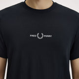 Fred Perry Embroidered T-Shirt - Black