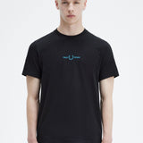 Fred Perry Embroidered T-Shirt - Black