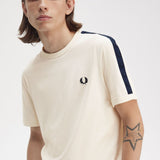 Fred Perry Contrast Tape T-Shirt -  Ecru